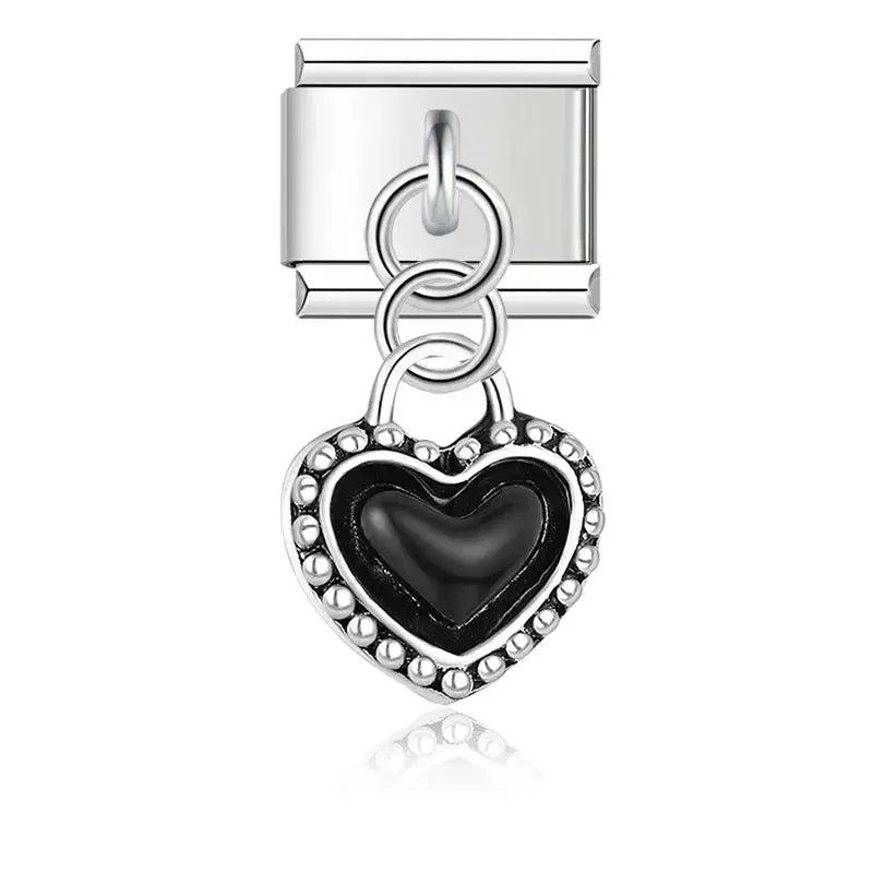 Pendentif Cœur Noir Charmsy