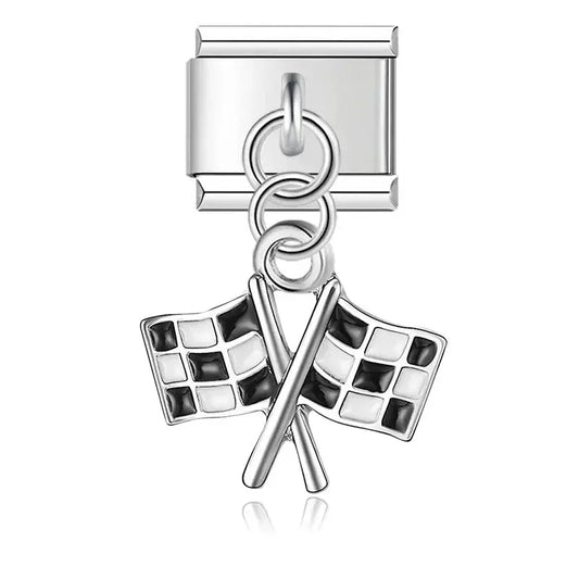 Pendentif Drapeaux De Course Charmsy