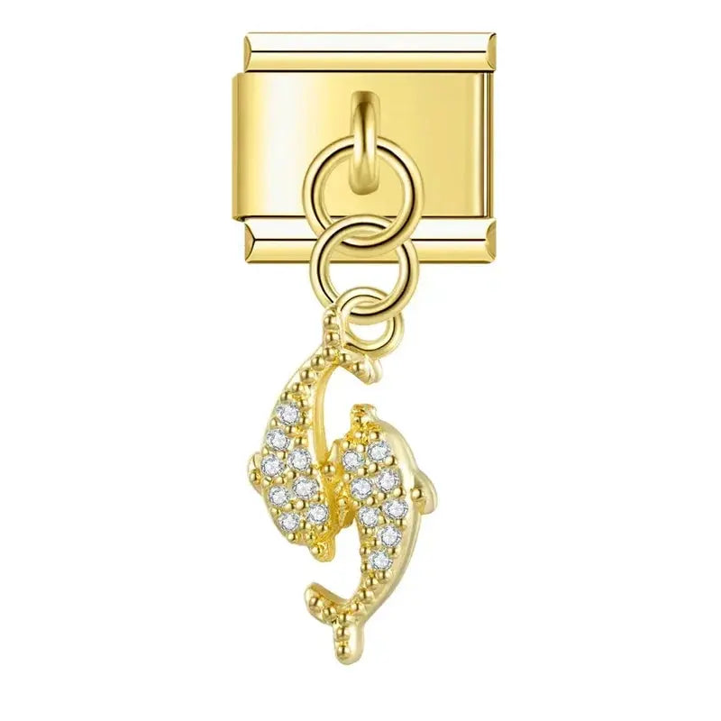 Pendentif Double Dauphins Charmsy