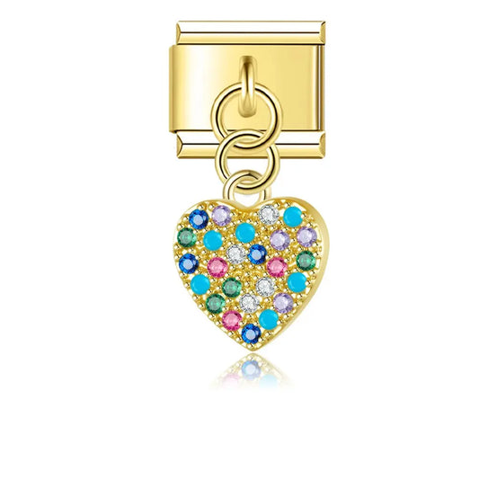 Pendentif Cœur Coloré Charmsy