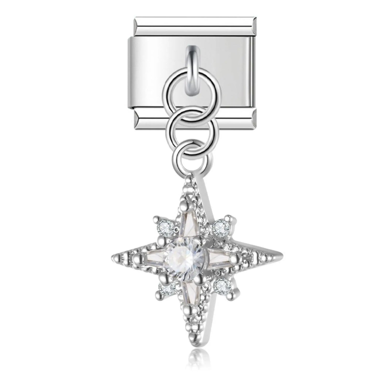 Pendentif Étoile Strass Argent Charmsy